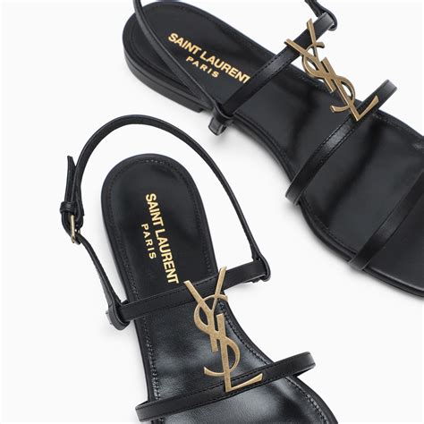 ysl crossed front sandals|YSL flat sandals women.